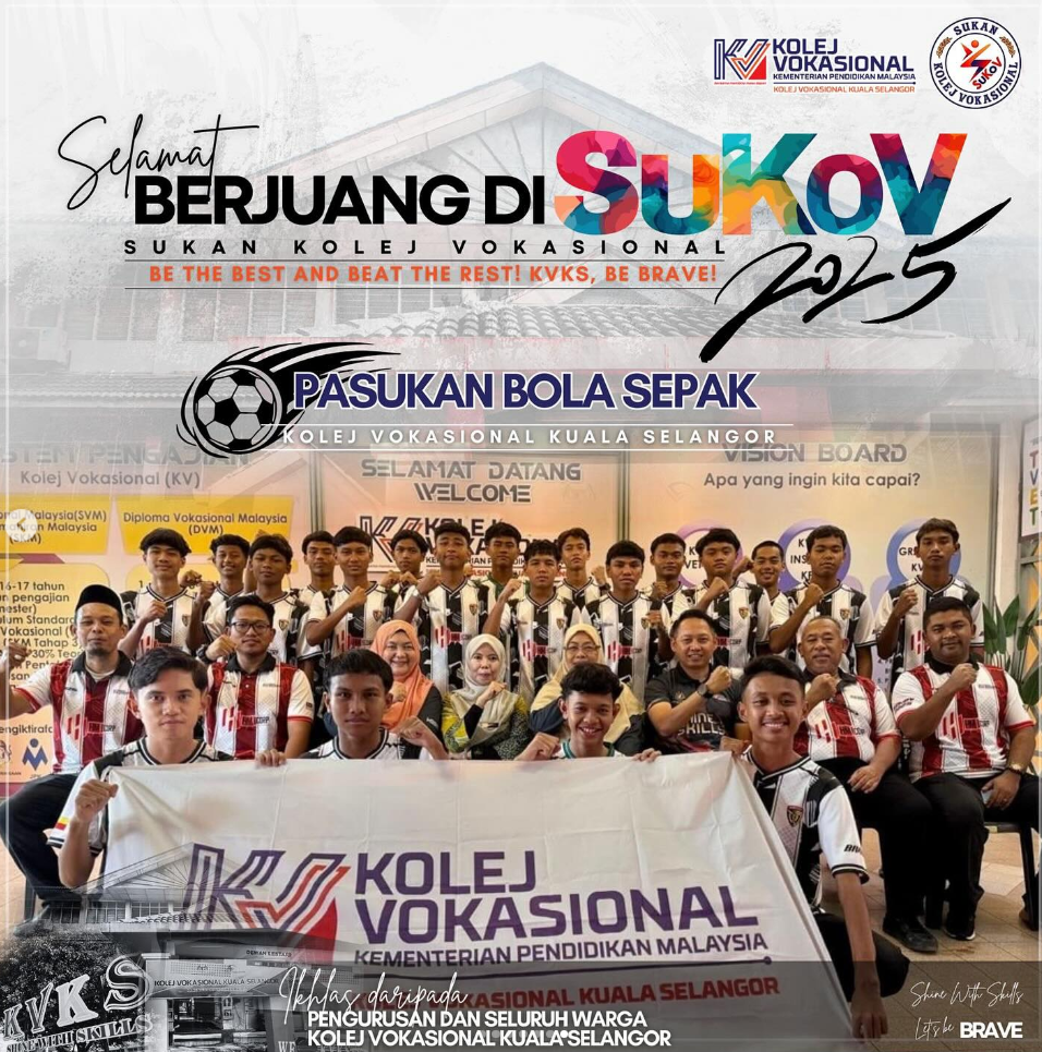 Selamat maju jaya kepada semua kontigen SuKoV KVKS bagi tahun 2025. 
Mari bersama-sama kita doakan kejayaan para kontigen KVKS yang akan bertanding nanti.

Selamat berjuang!💪🏻

*”Be the best, and beat the rest! KVKS, be BRAVE!”*